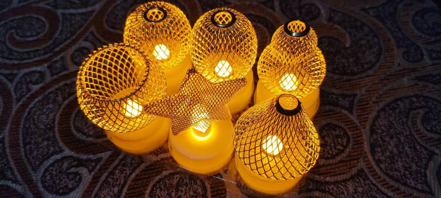 Golden Net LED Tealight Candle