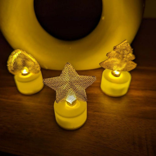 Golden Net LED Tealight Candle